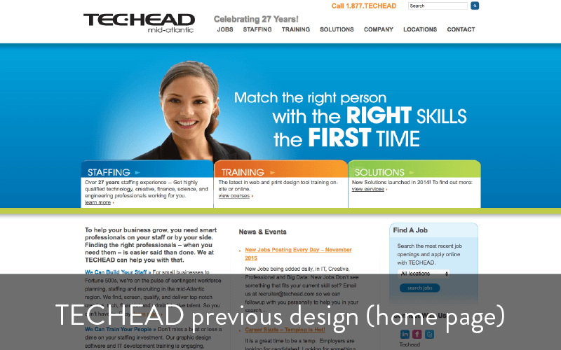 techead previous design - home