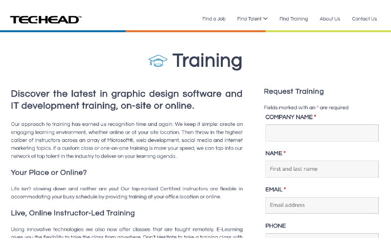 techead training page